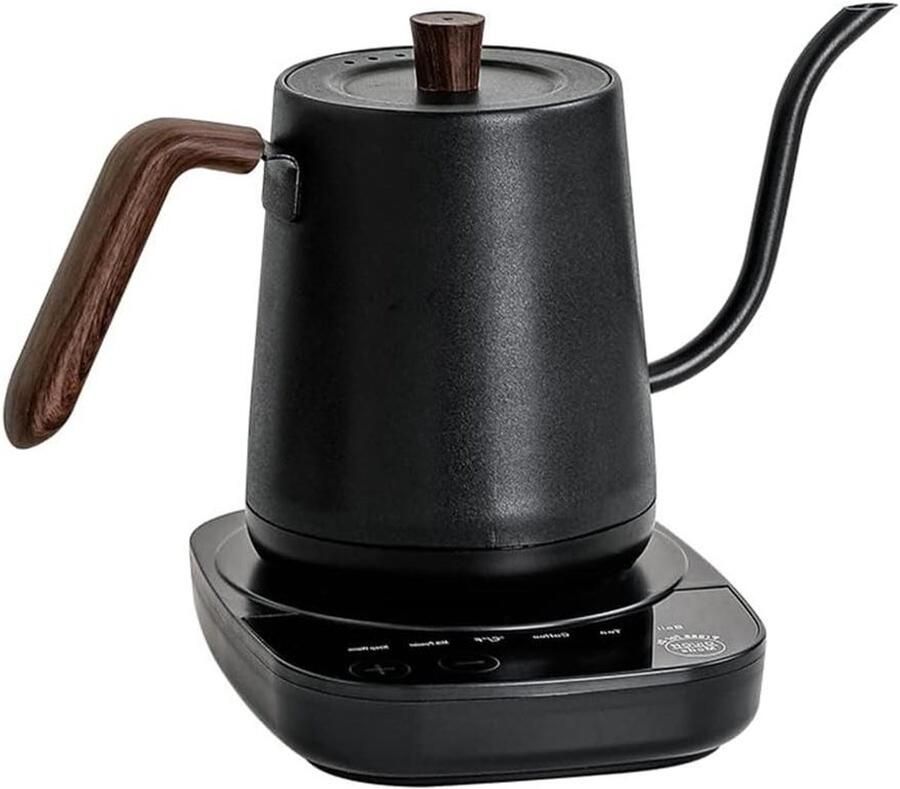 Elektrische Waterkoker Zwanenhals Ketel Precisie Gieten Temperatuurregeling 800ml Capaciteit Zilver
