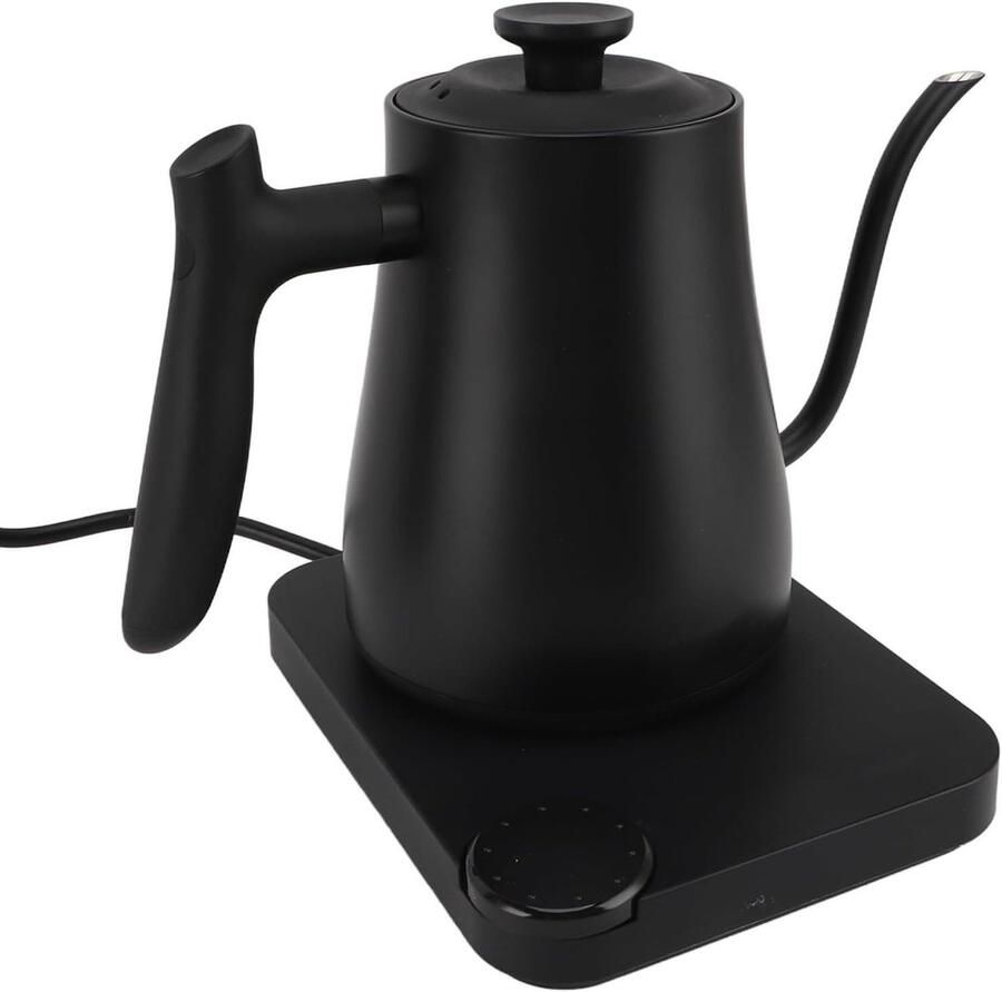Elektrische Waterkoker Zwanenhals Ketel Thee Koffie Zetten Variabele Temperatuur 1.0L Capaciteit Zwart