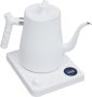 Elektrische waterkoker Zwanenhals waterkoker Koffie en thee zetten Instelbare temperatuur 1 liter Wit - Thumbnail 2