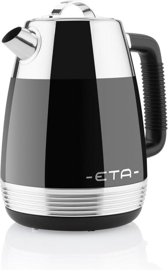 Elektrische Waterkoker Zwart 1.7L RVS Retro Design met Veiligheidsfuncties