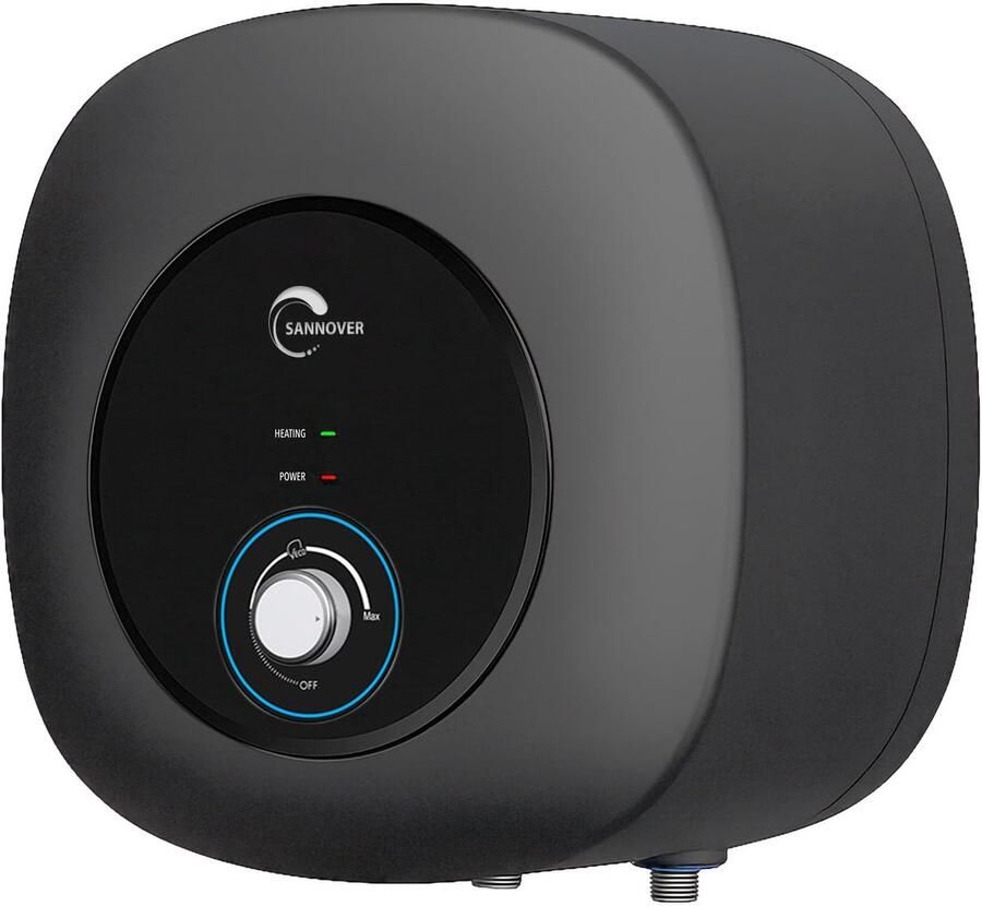 Elektrische Waterverwarmer Boiler Keuken Direct Warm Water Compact Boven Gootsteen 10 Liter Inhoud Grijs Zwart