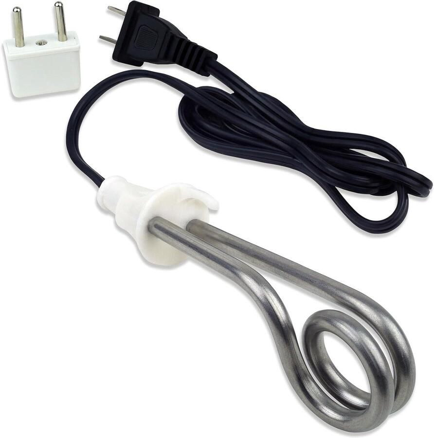 Elektrische waterverwarmer Dompelkoker Snel water koken Dubbel voltage instelbaar 300 watt Wit