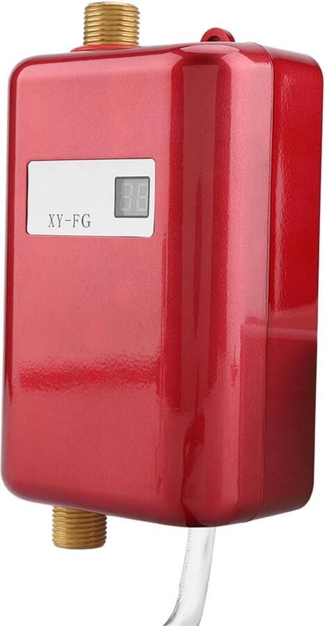 Elektrische Waterverwarmer Mini Boiler Direct Warm Water Digitaal LCD Display 3800W Vermogen Rood