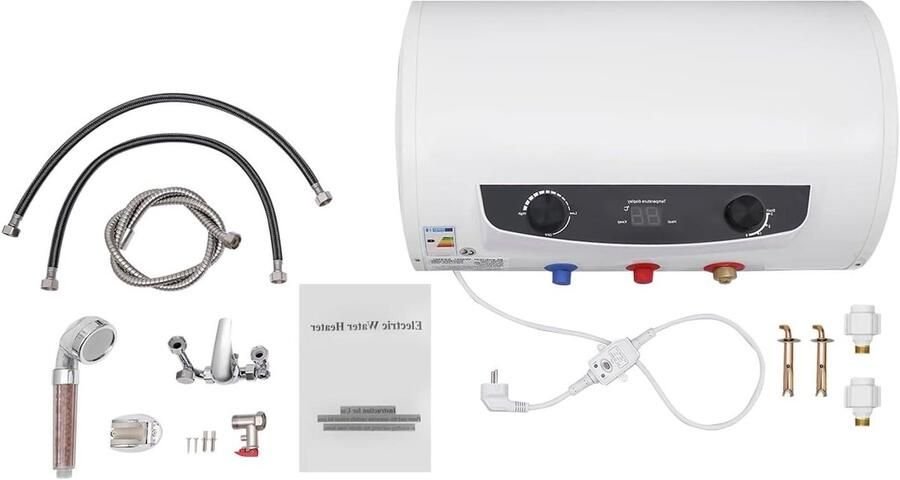 Elektrische Waterverwarmer Mini Boiler Douche Direct Warm Water IPX4 Waterdicht 30 Liter Wit