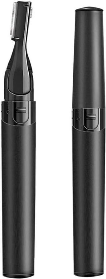 Elektrische wenkbrauwtrimmer 1 stuk Lichtgewicht en draagbaar Draadloze wenkbrauwtrimmer Multifunctionele elektrische wenkbrauwtrimmer Mini scheerapparaat epilator Unisex Zwart