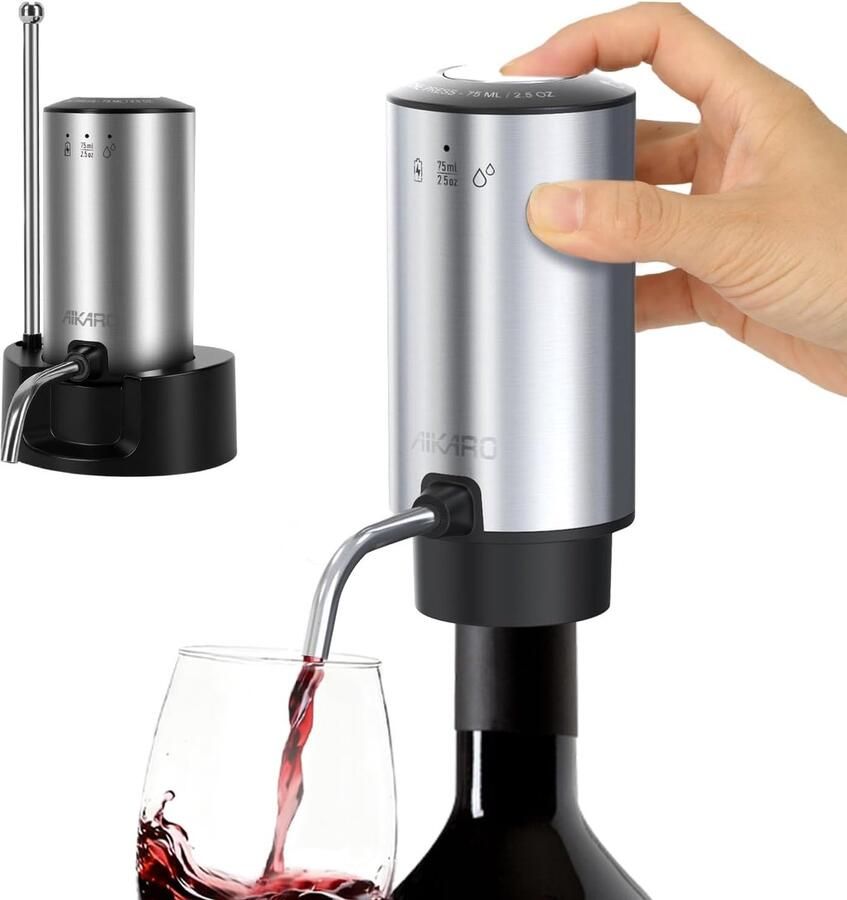 Elektrische Wijnluchter Schenker Oplaadbare Automatische Elektronische Decanteerder met Basis Automatische Stop