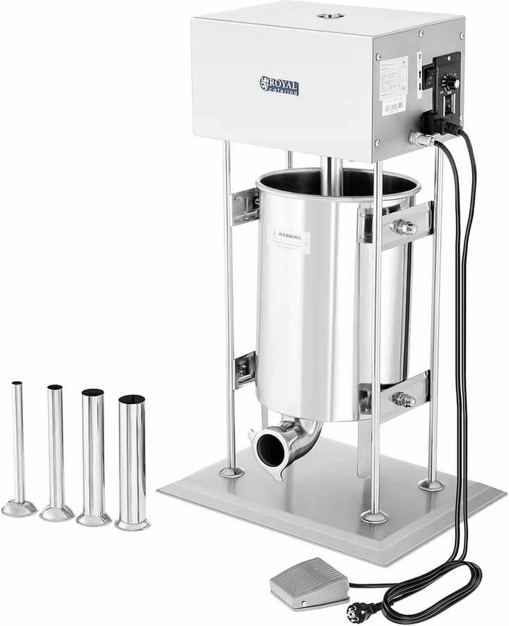 Elektrische Worstenvuller 10 Liter met Voetpedaal voor Professioneel Gebruik