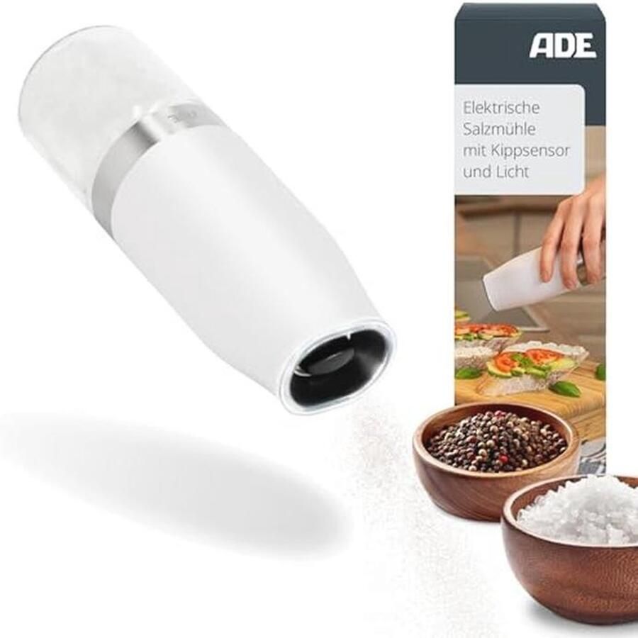 Elektrische zout- en pepermolen met kantelsensor en LED-verlichting