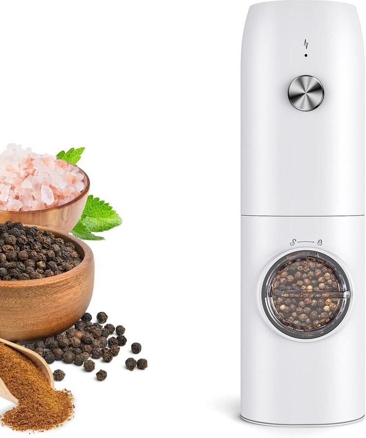 Elektrische Zout- en Pepermolen Oplaadbaar met Instelbare Grofheid en LED-licht