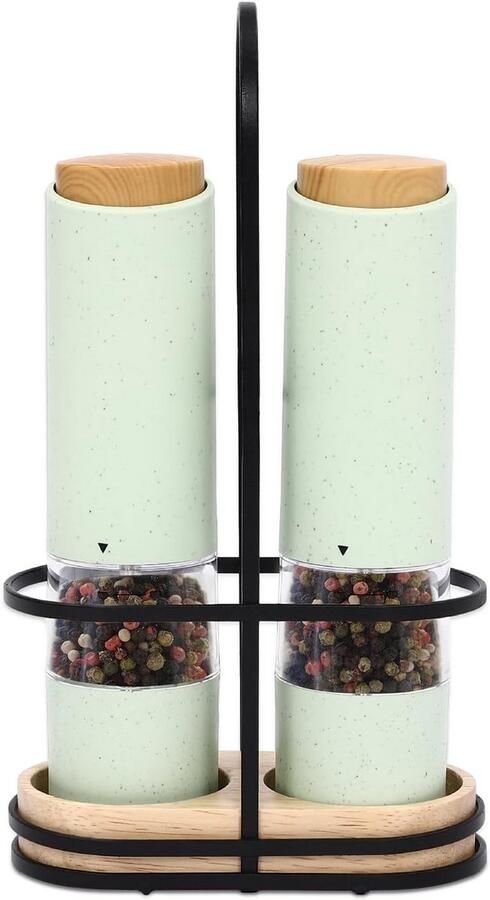 Elektrische Zout- en Pepermolenset met Basis en LED Verlichting