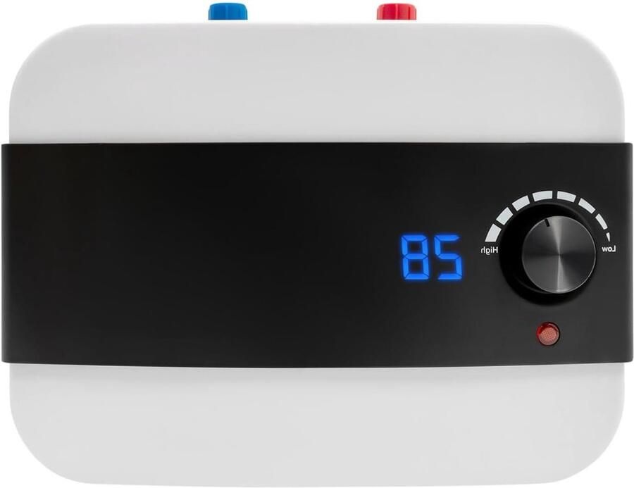 Elektronische Doorstroomboiler Elektrische Boiler Keuken Direct Warm Water Snel en Energiebesparend 6 Liter Wit Zwart