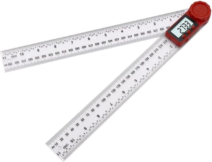 Elektronische gradenboog goniometer duurzame Rood 0-300 mm