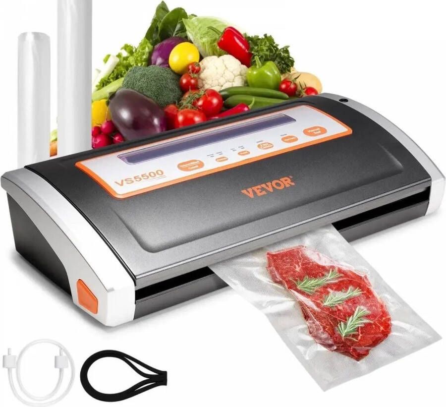 EliteNest Vacuümsealer 80Kpa 130W Multifunctioneel Geschikt Voor Droog & Vochtig Voedsel Ingebouwde Zakopslag Bespaar Geld & Houd Vers