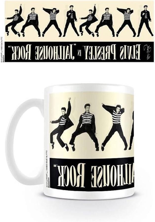 Elvis Presley Mok Muziek Mok Film Mok Koffie Drinken Licentie Ø85 H95cm Wit