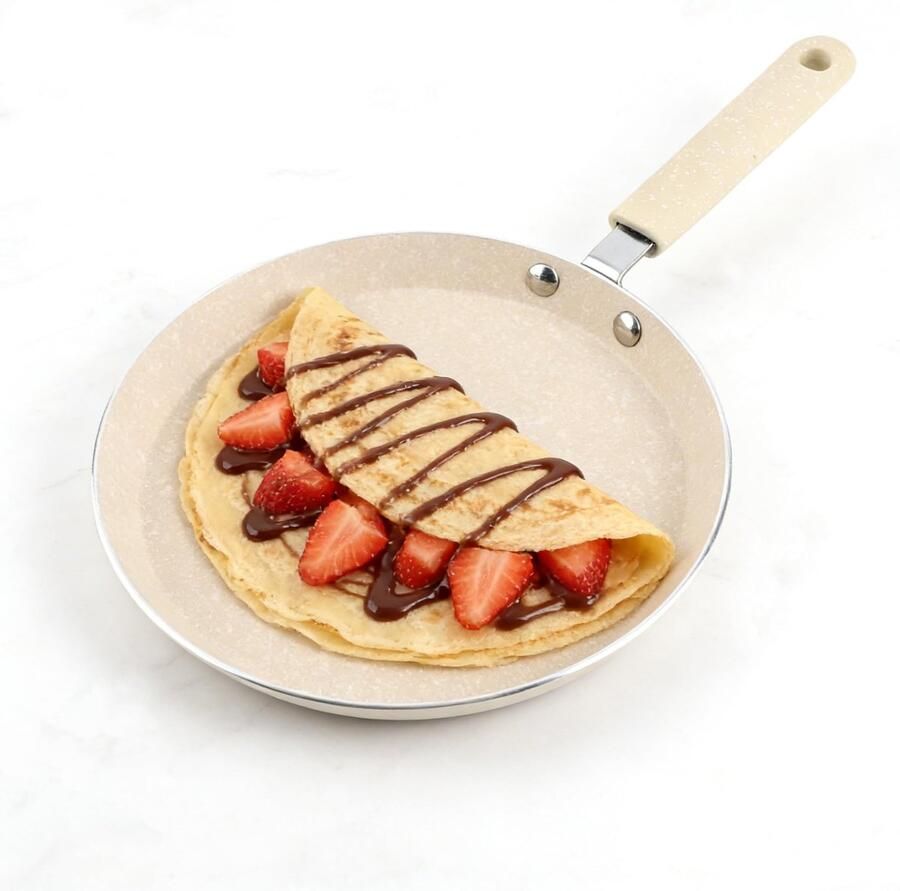 Elzusha Anti-aanbak Crepe Pan van 18 cm Geschikt voor Alle Kookplaten