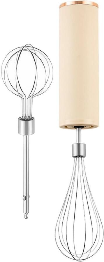 Elzusha Draadloze Elektrische Handmixer met Roestvrijstalen Garde