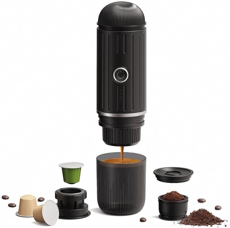 Elzusha Draagbare Elektrische Espressomachine Zelfverwarmend met USB-C voor Reizen