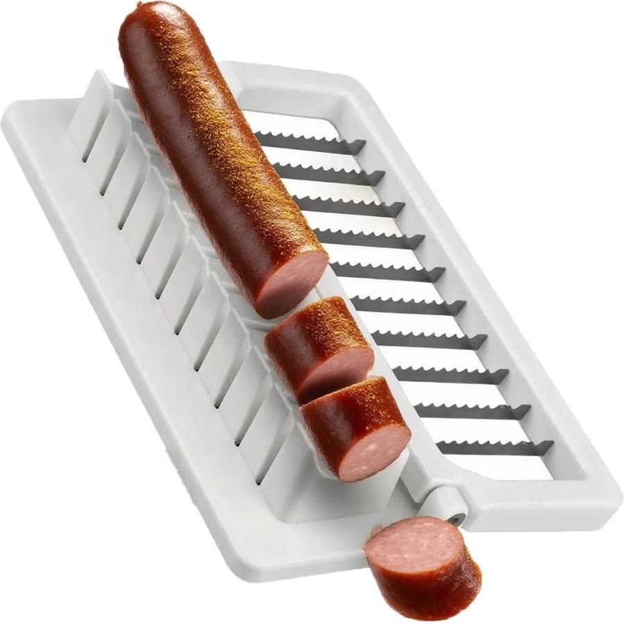 Elzusha Handmatige Worstsnijder RVS Blades voor Perfecte Plakjes Worst