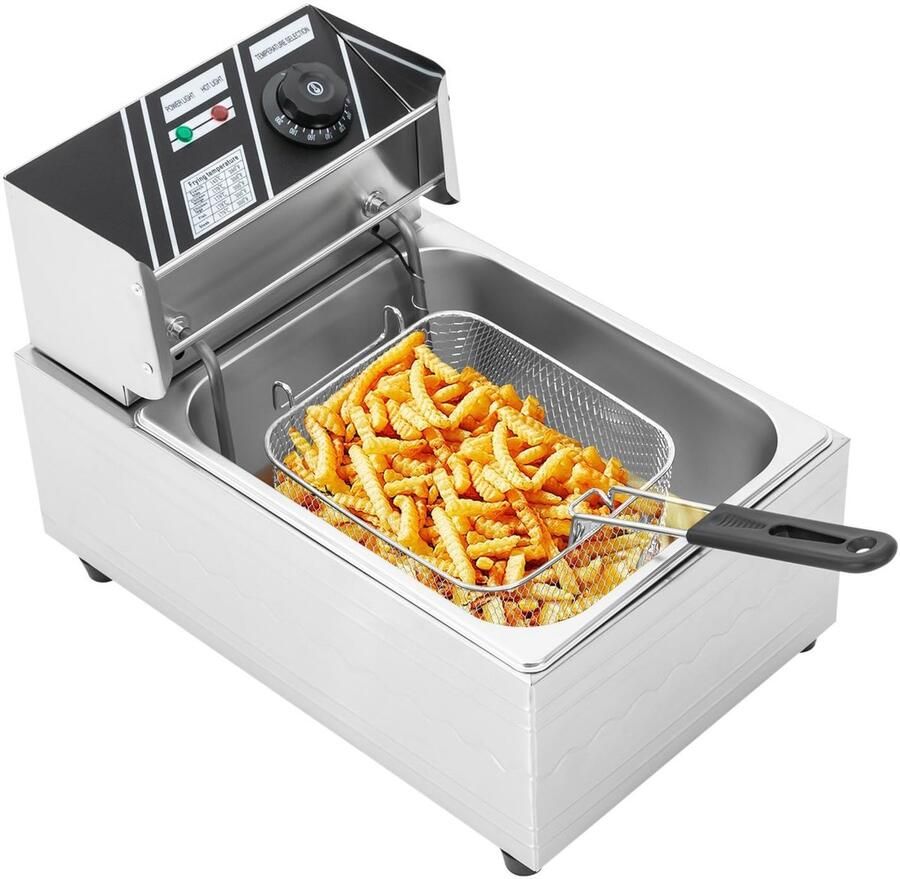 Elzusha Professionele Elektrische Friteuse met Instelbare Temperatuur