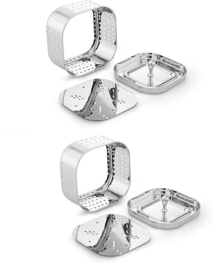 Elzusha RVS Paneer Maker Mould Set van 2 met 300ml Capaciteit