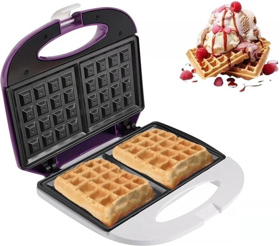 Elzusha Wafelmaker met Anti-aanbaklaag en Antislipvoetjes