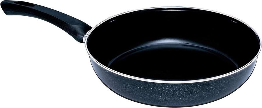 Emaille Koekenpan Koken en Bakken Extra Sterk Emaille 28 cm Zwart
