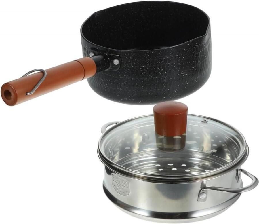Emaille Steelpan Melkpan Sauspan Koken voor Familie Draagbaar Ontwerp 16 cm Niet gespecificeerd