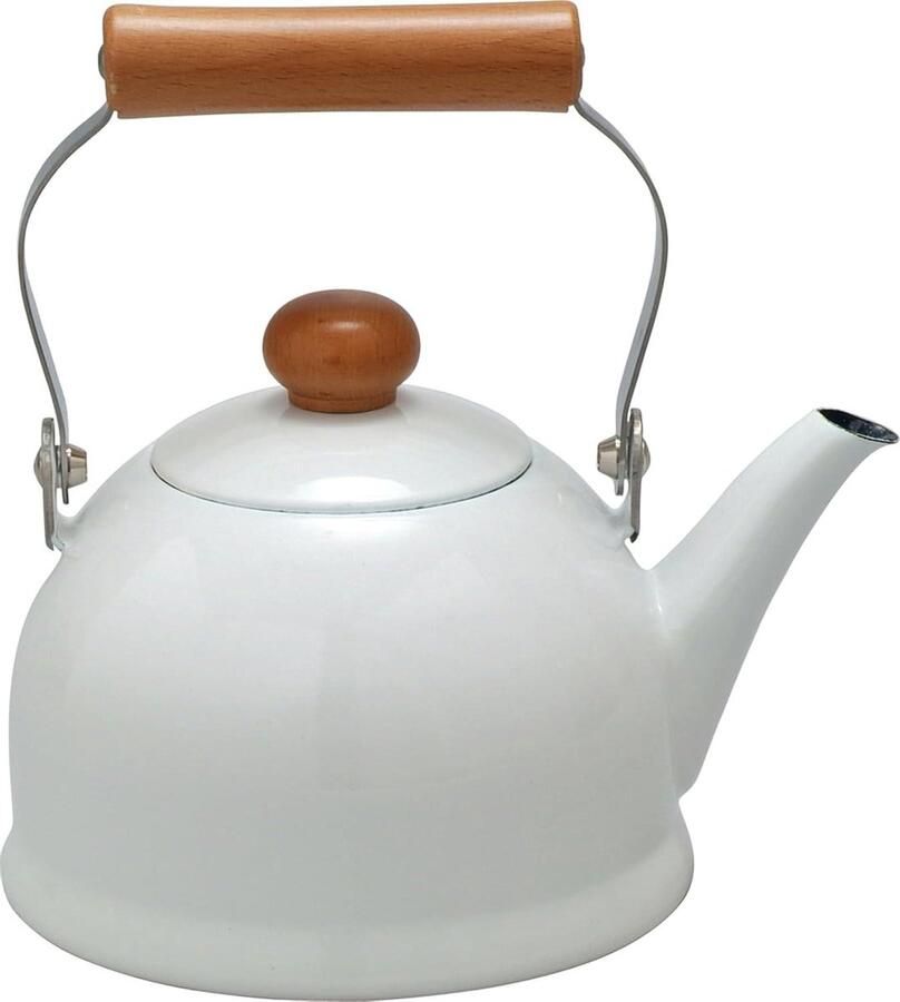 Emaille Waterketel Kookketel Fornuis Water Koken Geurafstotend Oppervlak 1.5 Liter Wit