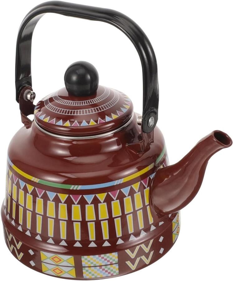 Emaille Waterketel Vintage Theepot Thee Koffie Zetten Hittebestendig Slijtvast 1.7 Liter Koffie