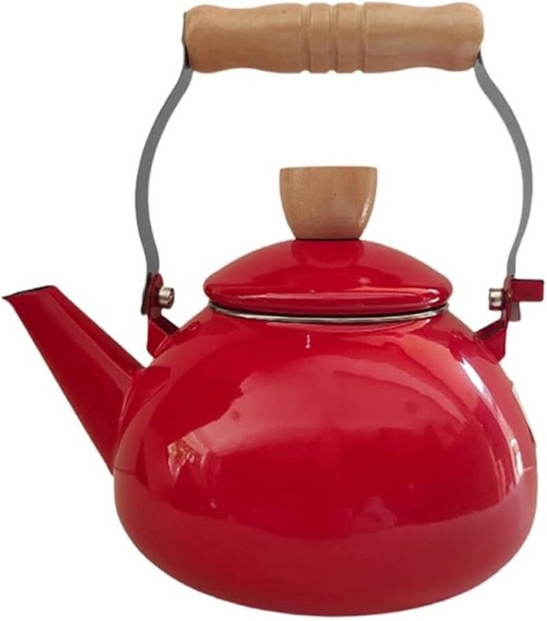 Emaille Waterkoker Voor Fornuis Theeketel Met Handgreep Waterkoker Van Emaille Voor Thee En Koffie Gelijkmatige Warmteverdeling Gemakkelijk Te Reinigen 21 00 X 16 00 X 16 00 Cm