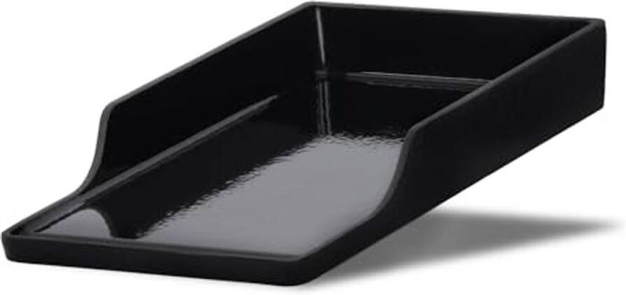 Emaillierte Gusseisen Grillplatte 25.5 x 42.5 cm Universale Grillpfanne für Gas- und Holzkohlegrills