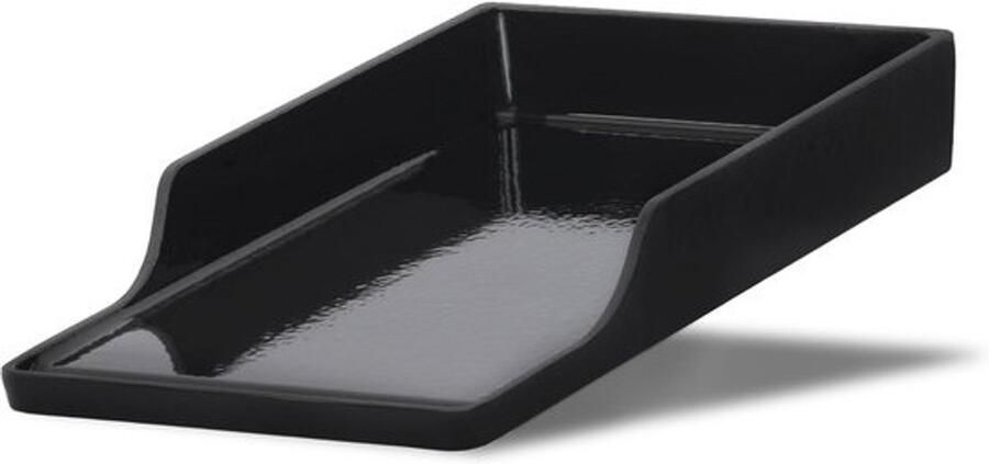 Emaillierte Gusseisen Grillplatte 25.5 x 42.5 cm Universale Grillpfanne für Gas- und Holzkohlegrills