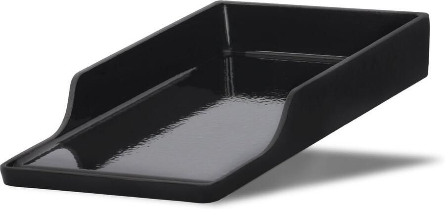Emaillierte Gusseisen Grillplatte 25.5 x 42.5 cm Universale Grillpfanne für Gas- und Holzkohlegrills