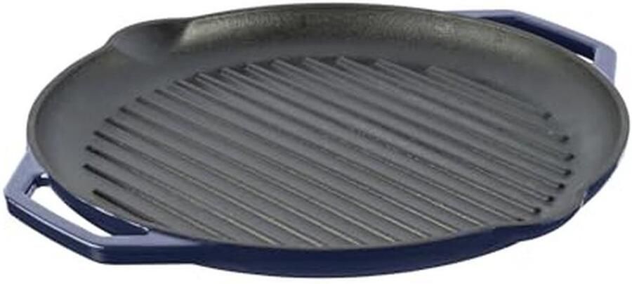 Emaliegen gietijzeren grillpan blauw