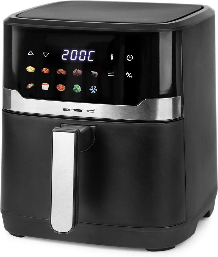 Emerio heteluchtfriteuse XXL 6 5 liter airfryer zwart digitaal