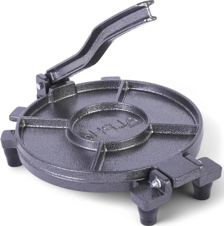 Empanada Pers Tortilla Maker Mexicaans Koken Gietijzeren Constructie 25 cm Zwart
