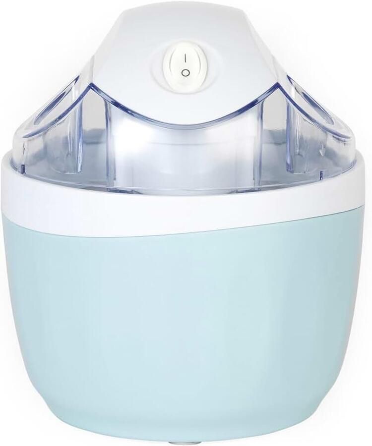& Posner Sorbet- en IJsmachine – 500ml 9 5W Elektrische Machine voor Bevroren Desserts Inclusief Snelvrieskom Afneembaar Deksel & Roerder 15-25 min Bereidingstijd Compact Design Blauw