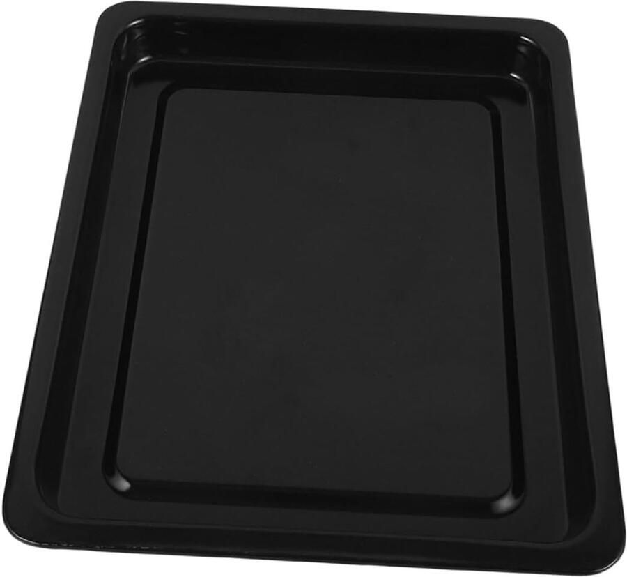 Enamel Bakplaat Ovenpan Braadpan Grote Porties Grillen Diep Ontwerp Ruimtebesparend 34x26x2.5cm Zwart