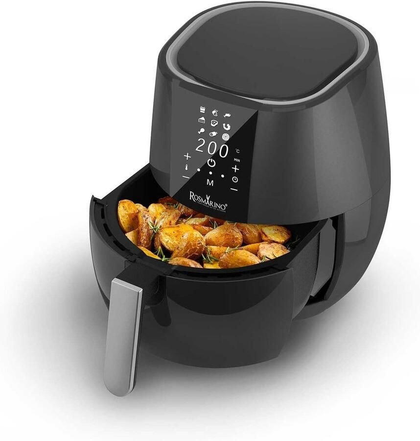 Heteluchtfriteuse Airfryer Gezond Koken 9 Programma's 35 Liter Zwart