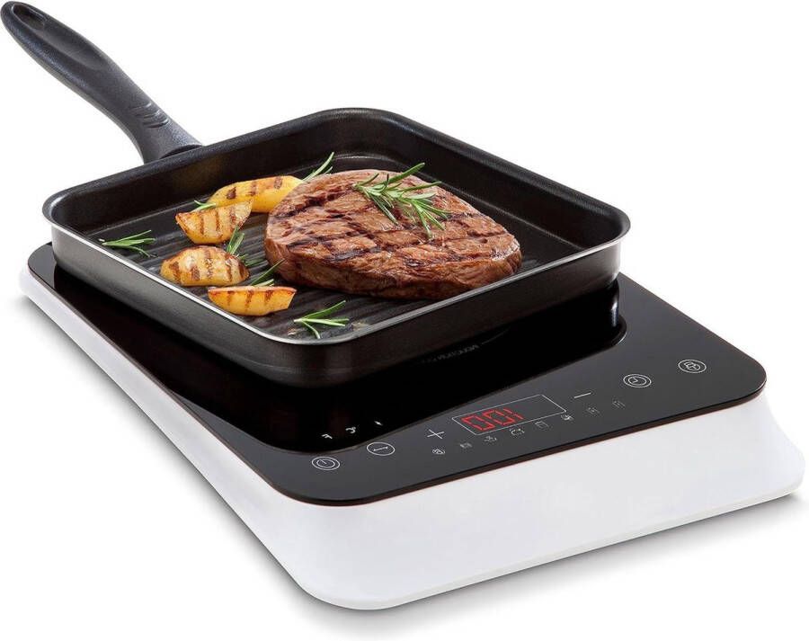 Enkel 2000 Watt inductiekookplaat 8 automatische programma's automatische panherkenning sensor touch LED-display 10 temperatuur instellingen kristal glasplaat MD 184