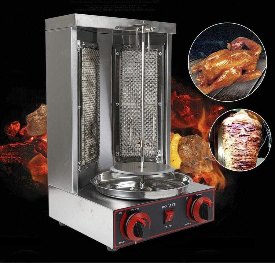 Equivera Verticale Grill Multigrill Met Draaispit Elektrische Grill Kebal Grill Kippengrill Kip Grill Donergrill MUST HAVE - Foto 2