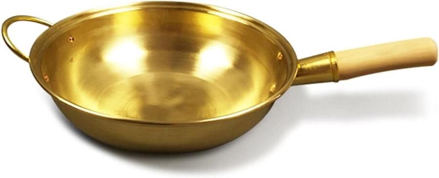 Ergonomische Koekenpan Antiaanbak Wok Koken op Inductie PFAS Vrije Coating 36cm Diameter Zwart