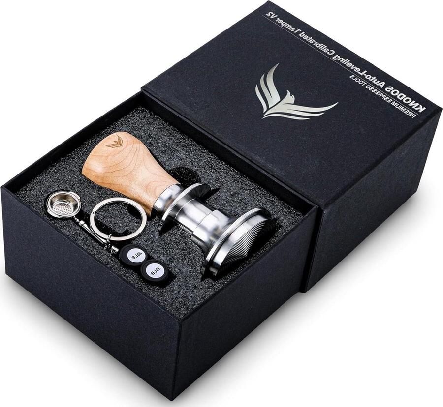 Espresso Aandrukker Koffie Tamper Perfect Espresso Zelfnivellerend Ontwerp 58 mm Esdoorn