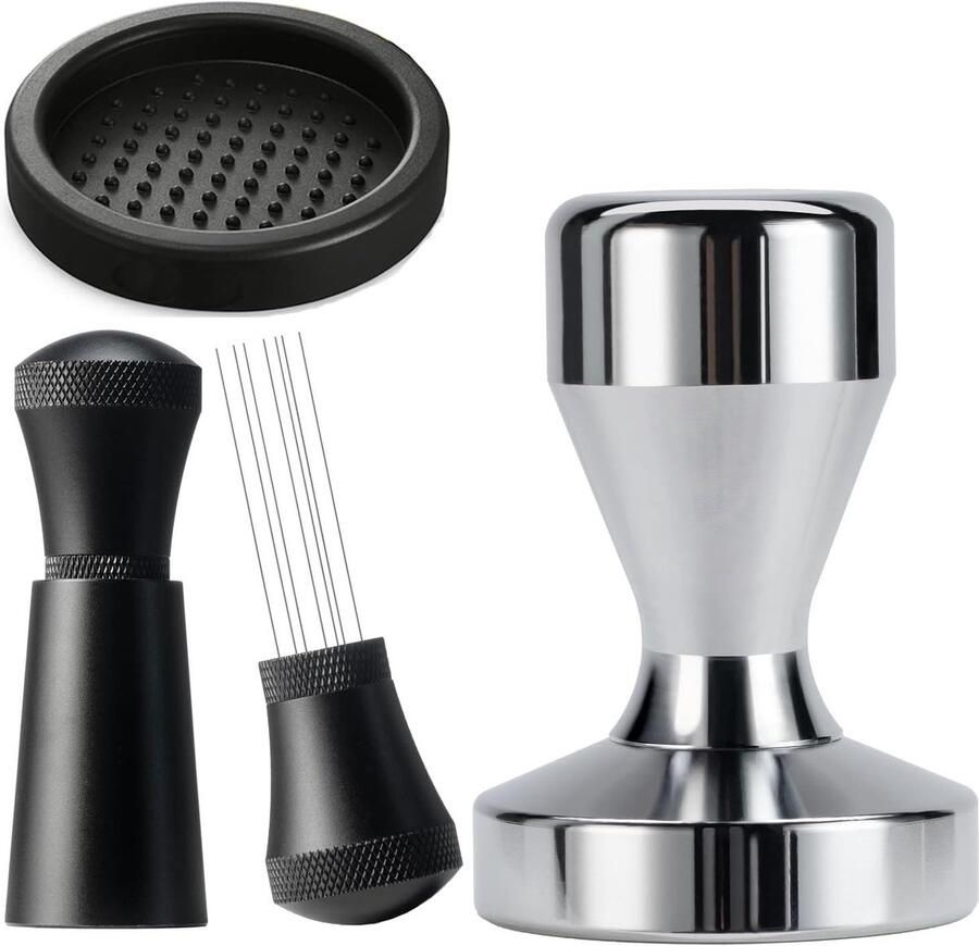 Espresso Accessoires Kit Barista Gereedschap Perfecte Espresso Maken Inclusief WDT Tool 51mm Zwart