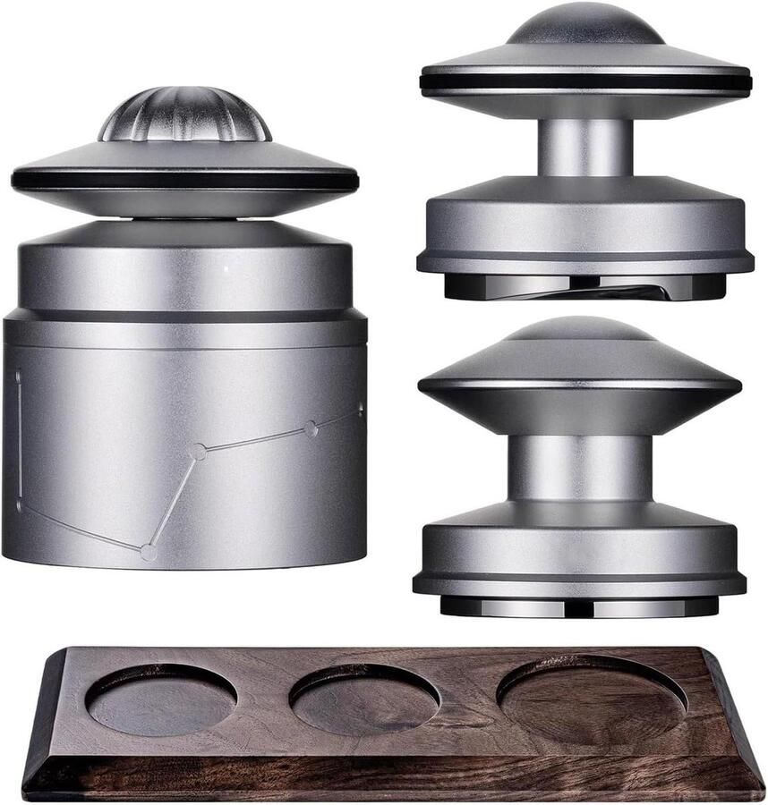 Espresso Accessoireset Barista Gereedschap Koffie Bereiden Veerbelaste Stamper 58mm Zwart
