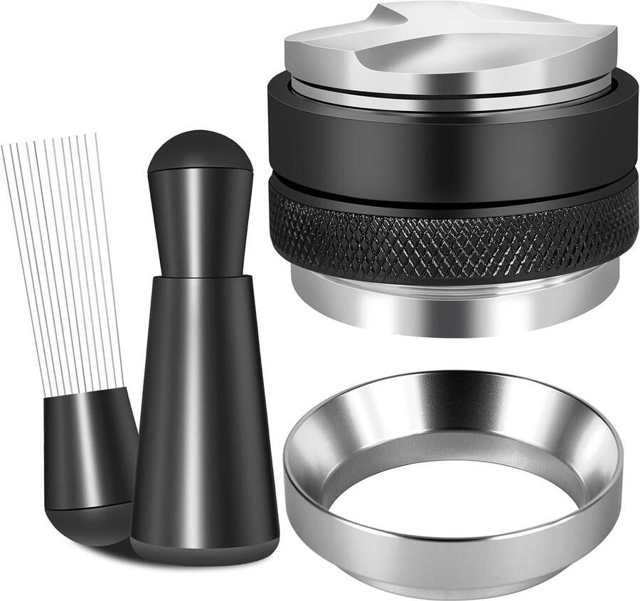 Espresso Accessoires Kit Koffie Tools Perfect Koffie Maken 4-delige Set 51mm Zwart