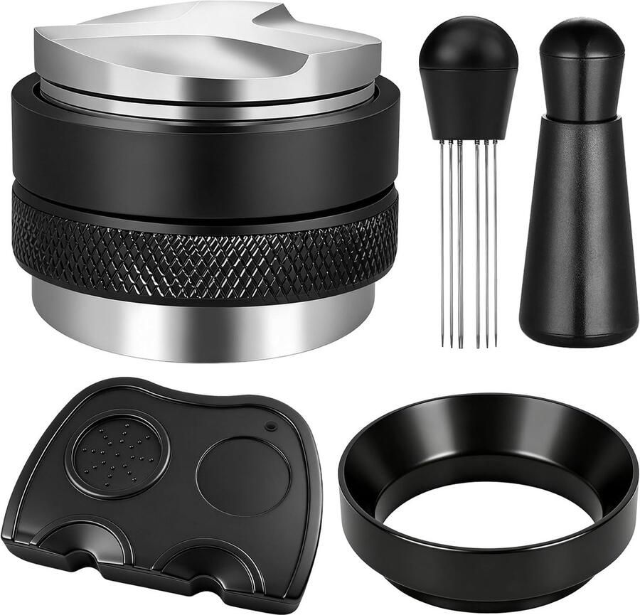 Espresso Accessoires Set Barista Gereedschap Perfect Shot Compleet 5-delig 51 mm Zwart