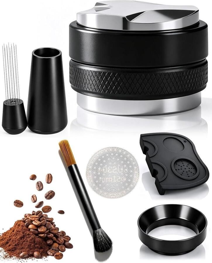Espresso Accessoires Set Barista Gereedschap Perfecte Espresso Maken Compleet met WDT Tool 51 mm Zilver