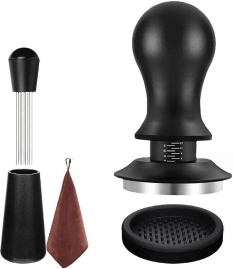 Espresso Accessoires Set Koffie Barista Tools Perfect Koffie Maken 5-delig Precisie Set 58 mm Zwart