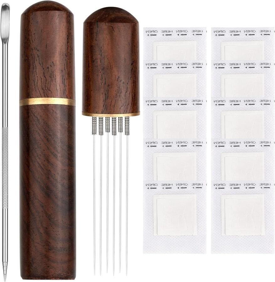 Espresso Accessoires voor Barista: Portafilter Espresso Naald Koffie Verdeler en Latte Naald 6-delige Set voor Perfecte Koffiecreaties